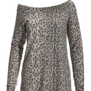 NWT - Brand New - Boston Proper Off the Shoulder Soft Leopard Top